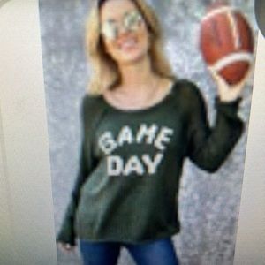 Wooden Ships Game Day Raglan Lightweight Sweater, Size XS/S, NWT